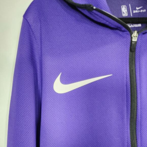 Los Angeles Lakers Nike Showtime Therma Flex Performance Full-Zip Purple Hoodie - Picture 2 of 14